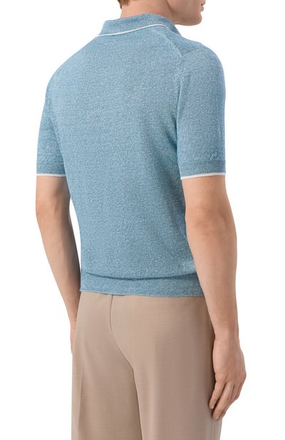 Поло изо льна и хлопка FEDELI, арт. MU005870/IRLANDA BIC, фото 4