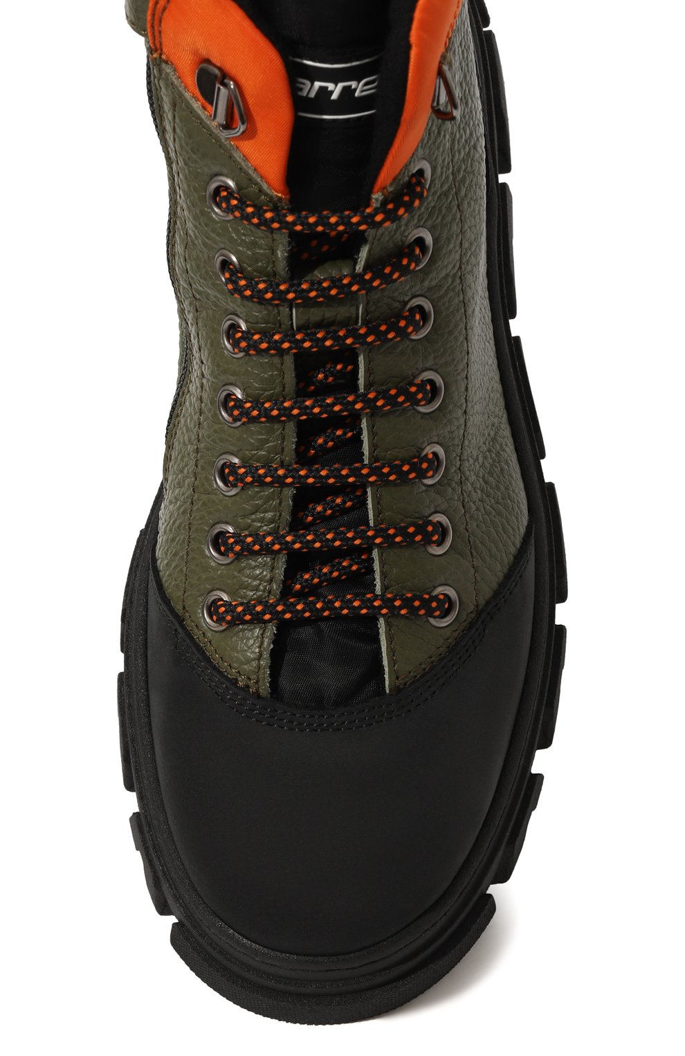 Кожаные ботинки JARRETT хаки цвета по цене 26150 руб., арт. JE1SN44A/VERD0NE. NER0 ARANCI0NE/W0-WS NER0/35-40, фото 4 Кожаные ботинки JARRETT, арт. JE1SN44A/VERD0NE. NER0 ARANCI0NE/W0-WS NER0/35-40, фото 4