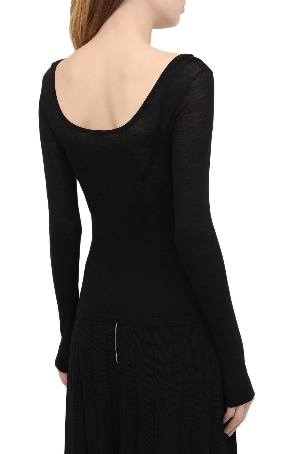 Шерстяной пуловер NANUSHKA, арт. BETH_BLACK_EXTRA FINE MERIN0 KNIT, фото 4