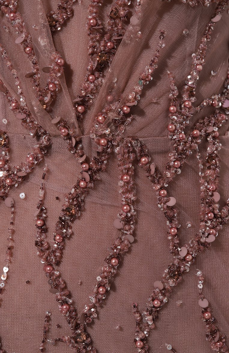 Женское платье SPERANZA COUTURE розового цвета, арт. SC047 | Фото 5 (Материал подклада: Синтетический материал; Рукава: Длинные; Длина Ж (юбки, платья, шорты): Макси; Материал внешний: Синтетический материал; Стили: Романтичный; Женское Кросс-КТ: Платье-одежда; Случай: Вечерний)