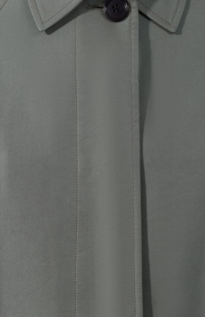 Плащ DRIES VAN NOTEN бирюзового цвета по цене 89950 руб., арт. 192-30239-8366, фото 5 Плащ DRIES VAN NOTEN, арт. 192-30239-8366, фото 5