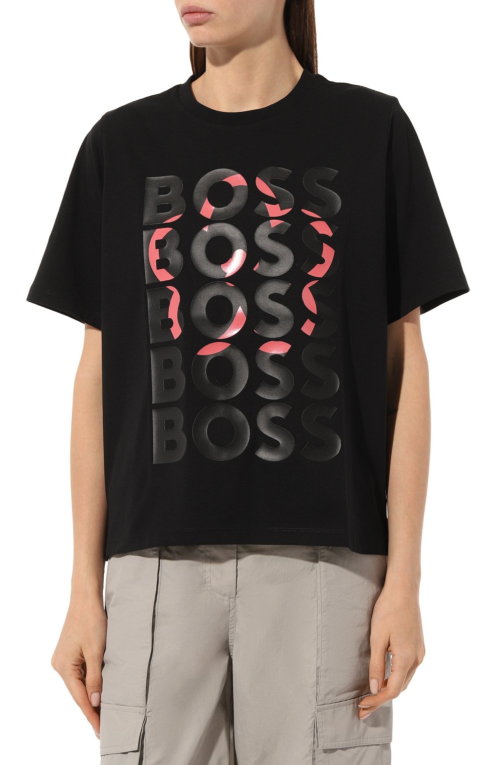 Хлопковая футболка BOSS, арт. 50496497, фото 3