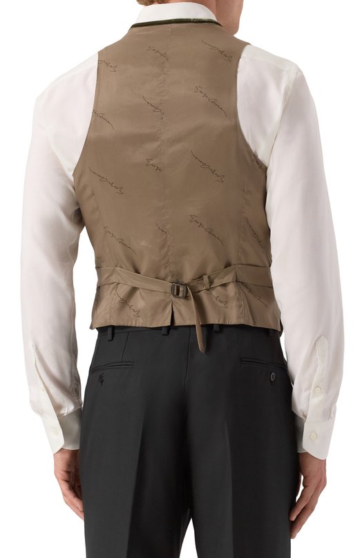 Бархатный жилет Giorgio Armani 0WGGK01T/T0025 Хаки  0WGGK01T/T0025 Фото 4