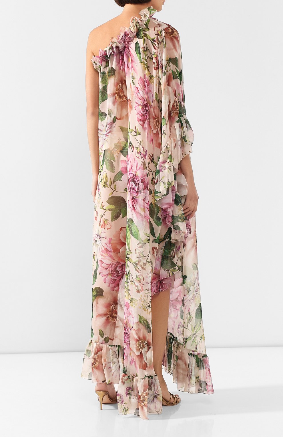 Шелковое платье DOLCE & GABBANA розового цвета по цене 220500 руб., арт. F6F1LT/IS1AF, фото 6 Шелковое платье DOLCE & GABBANA, арт. F6F1LT/IS1AF, фото 6