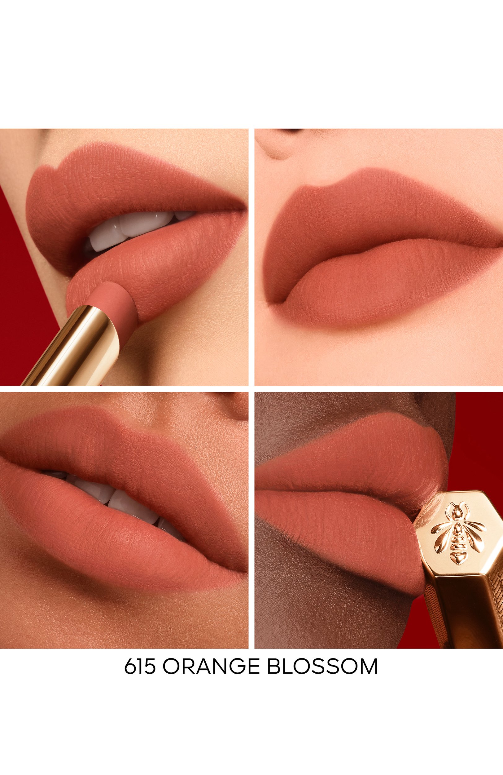 Помада для губ kisskiss honey-infused intense lipstick, оттенок 615 цветы апельсина (1,85g) GUERLAIN цвета по цене 5290 руб., арт. G062247, фото 4 Помада для губ kisskiss honey-infused intense lipstick, оттенок 615 цветы апельсина (1,85g) GUERLAIN, арт. G062247, фото 4