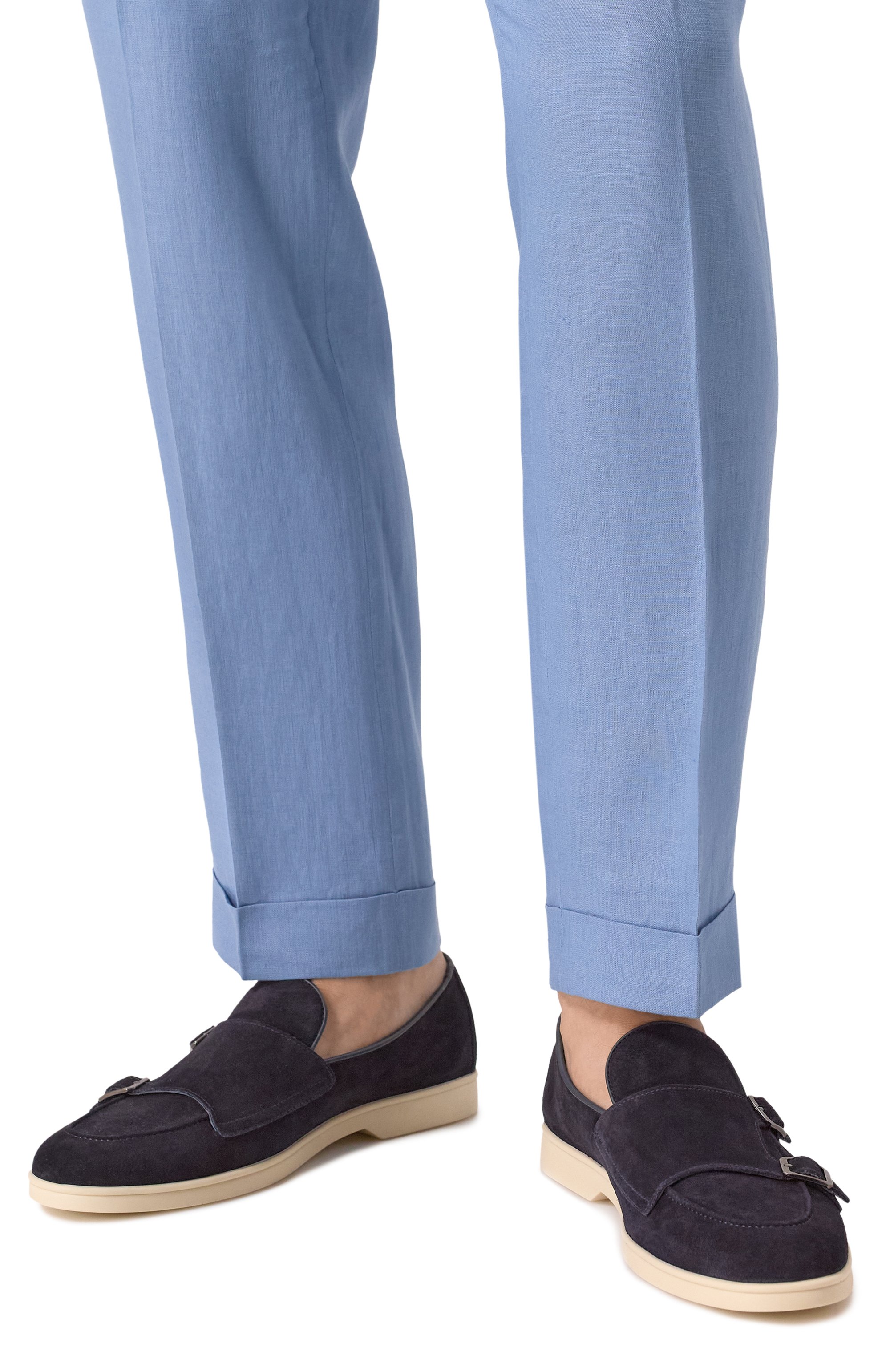 Замшевые лоферы DOUCAL'S темно-синего цвета по цене 49350 руб., арт. DU3414NWMAUY009G, фото 3 Замшевые лоферы DOUCAL'S, арт. DU3414NWMAUY009G, фото 3