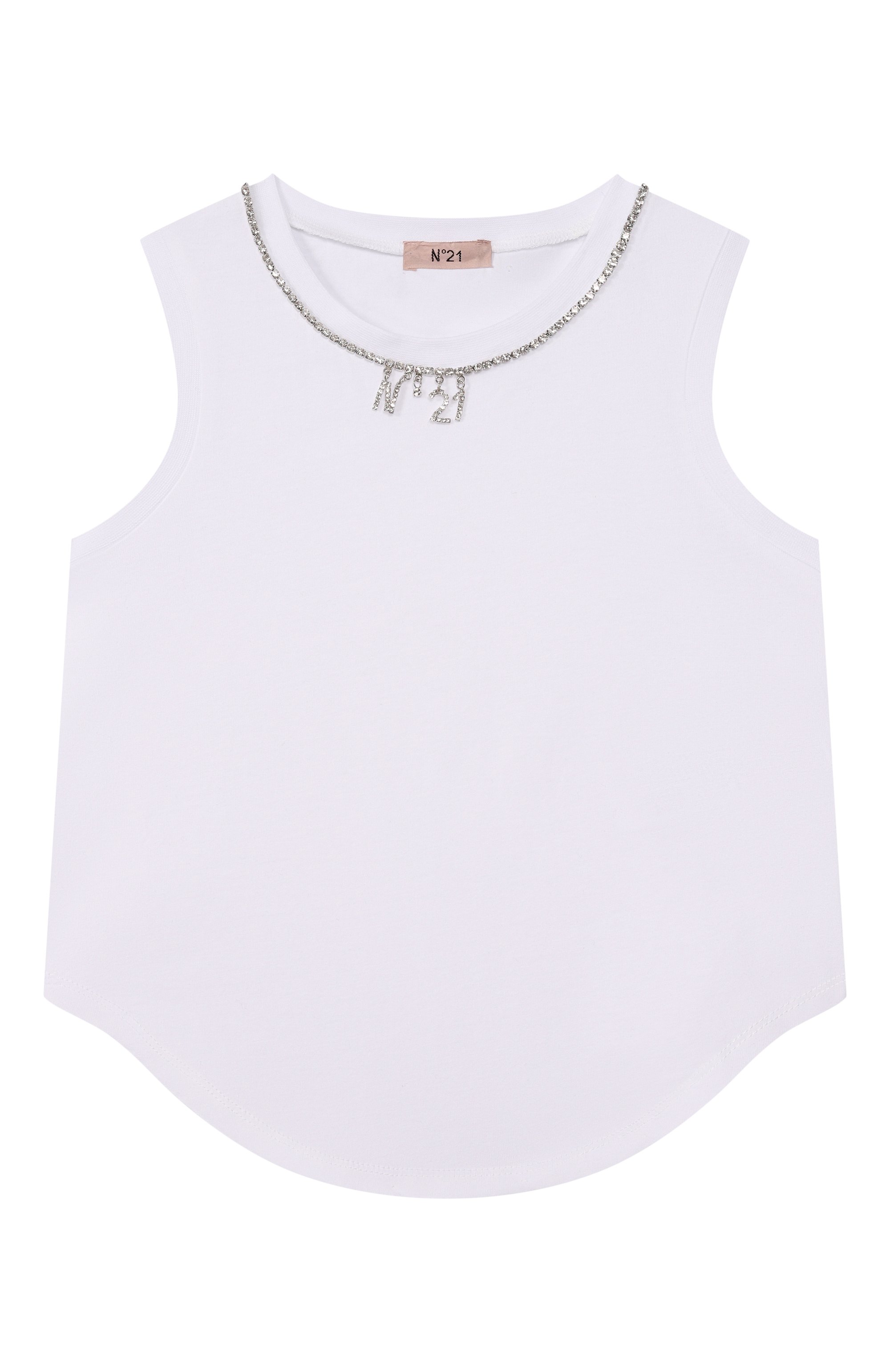 Хлопковый топ N21 белого цвета по цене 11950 руб., арт. N210A5/N0479, фото 1 Хлопковый топ N21, арт. N210A5/N0479, фото 1