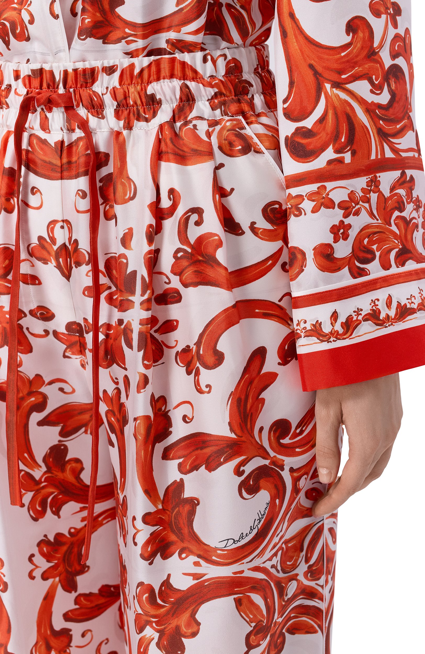 Шелковые брюки DOLCE & GABBANA, арт. FTDBNT/GDDRE, фото 5