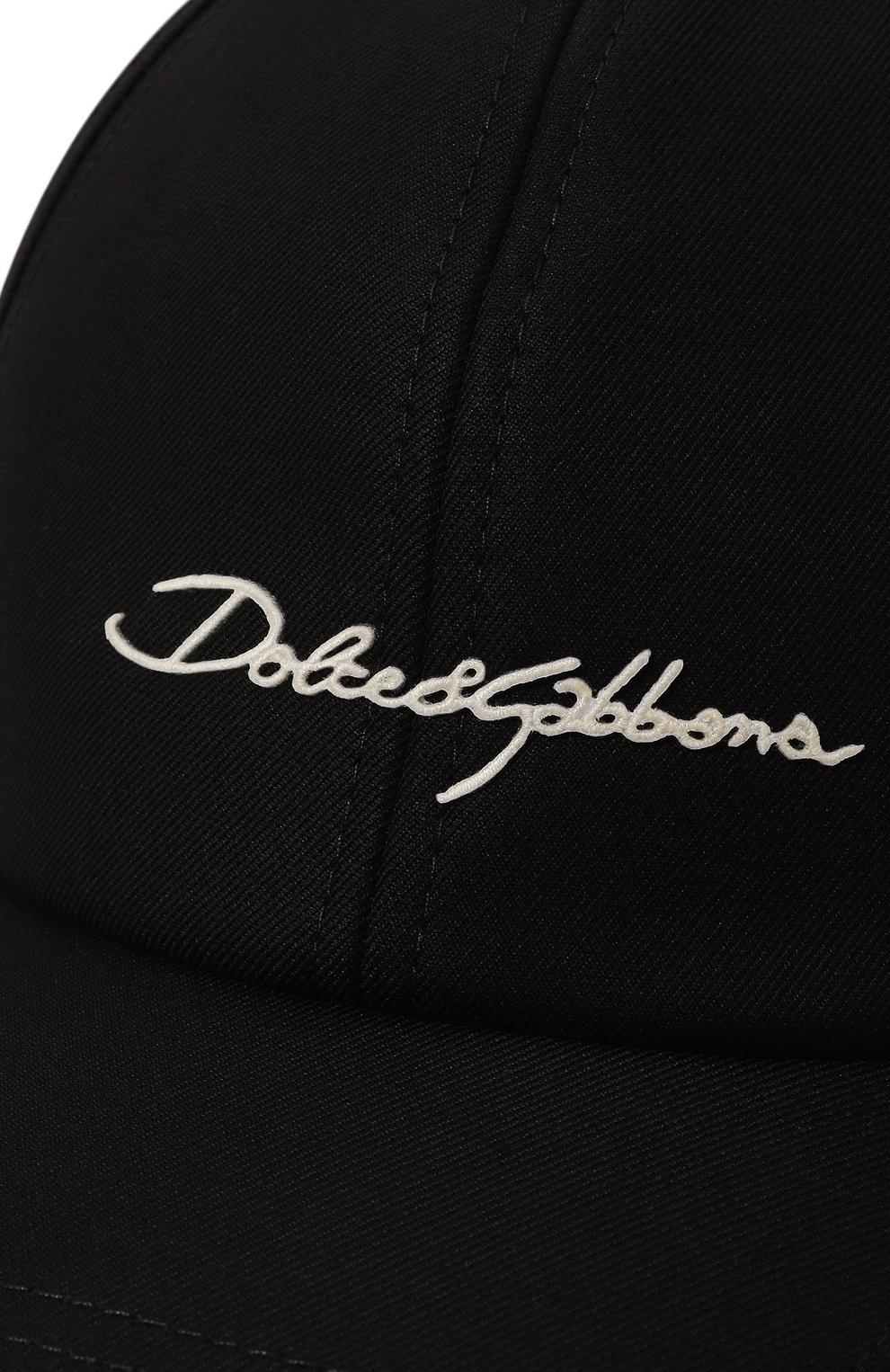 Хлопковая бейсболка DOLCE & GABBANA черного цвета по цене 31350 руб., арт. GH590A/GI354, фото 4 Хлопковая бейсболка DOLCE & GABBANA, арт. GH590A/GI354, фото 4
