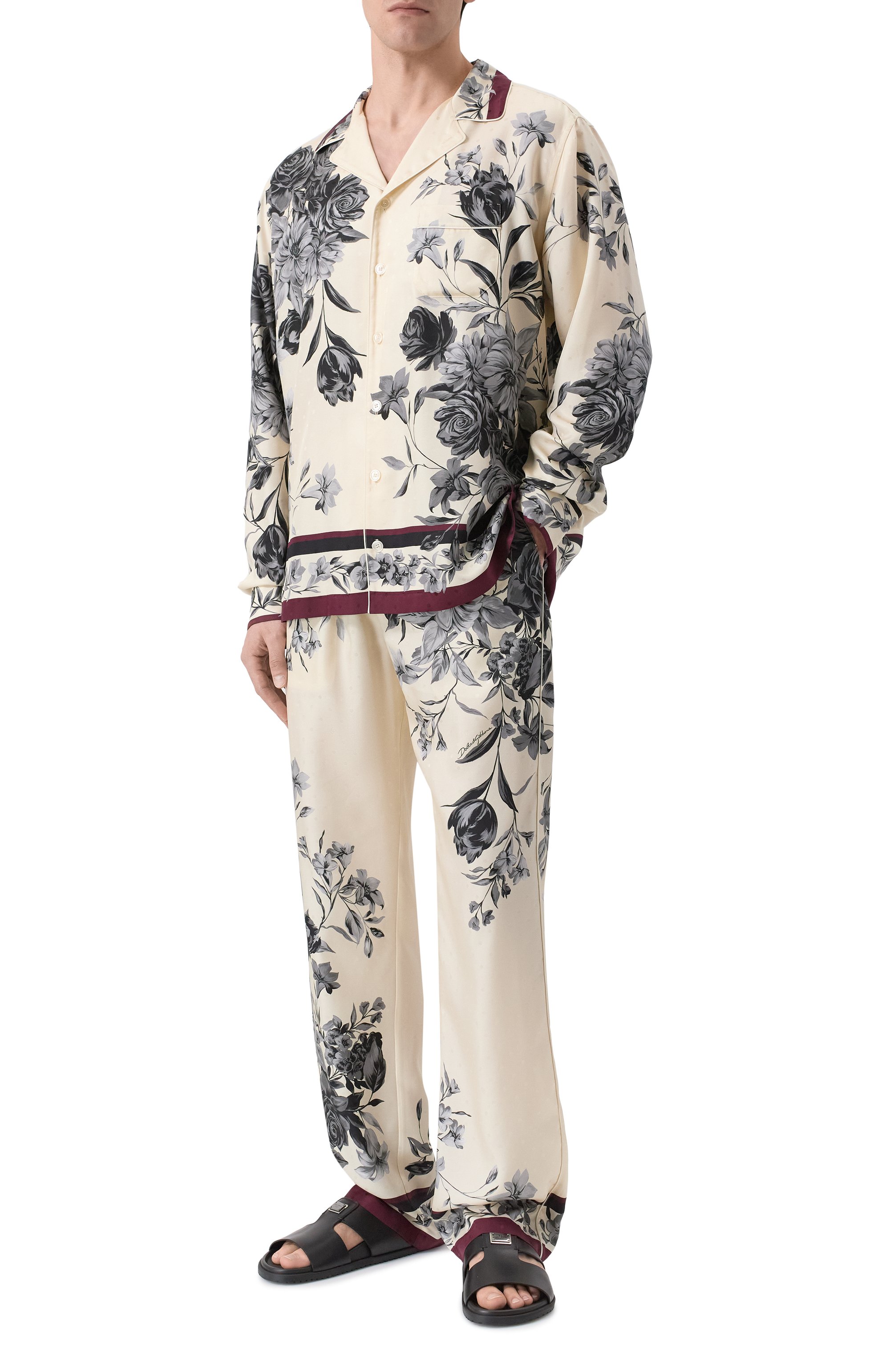 Шелковые домашние брюки DOLCE & GABBANA, арт. GVRMAT/HI100, фото 2