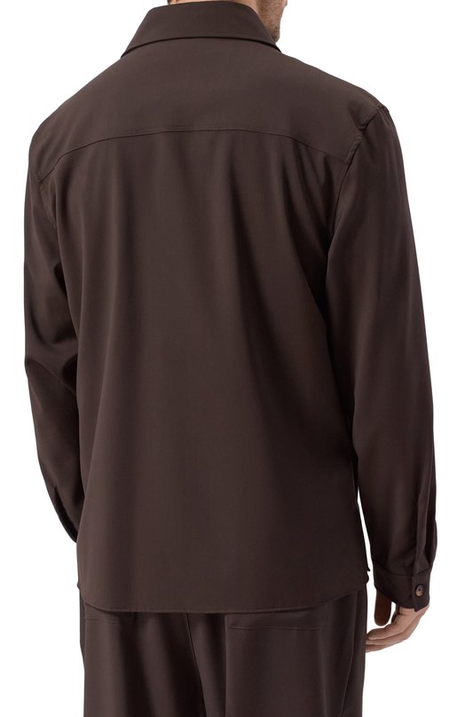 Шерстяная рубашка Laneus F5LAMA0V123 Коричневый  F5LAMA0V123 Фото 4