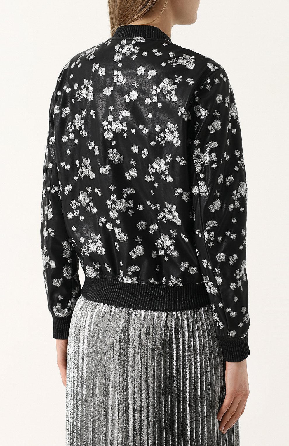 Кожаная куртка на молнии с декоративной отделкой MICHAEL MICHAEL KORS, арт. MS81ELL8KZ, фото 4