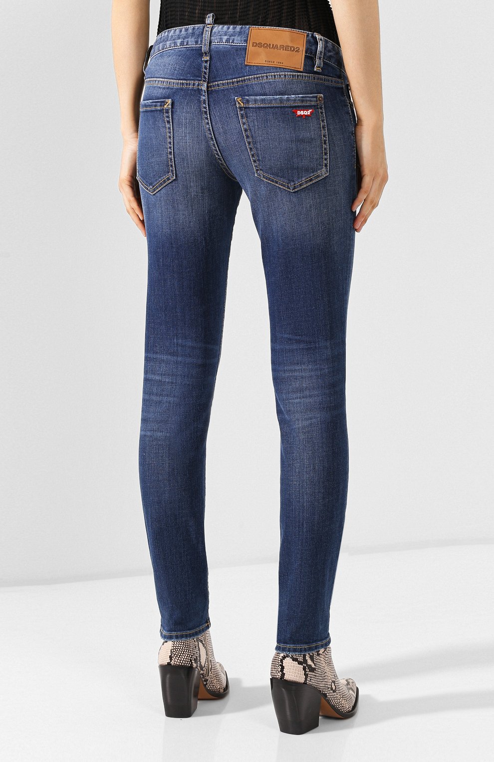 Джинсы DSQUARED2 синего цвета по цене 31150 руб., арт. S75LB0191/S30664, фото 4 Джинсы DSQUARED2, арт. S75LB0191/S30664, фото 4