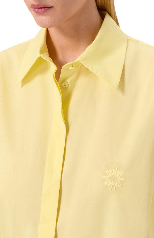 Хлопковая рубашка Zuhair Murad RSH26343/P0C0007 Жёлтый  RSH26343/P0C0007 Фото 5