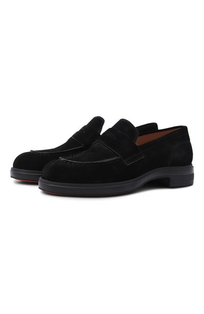 Женские замшевые пенни-лоферы easy SANTONI, арт. WUYG72448NERNHSY