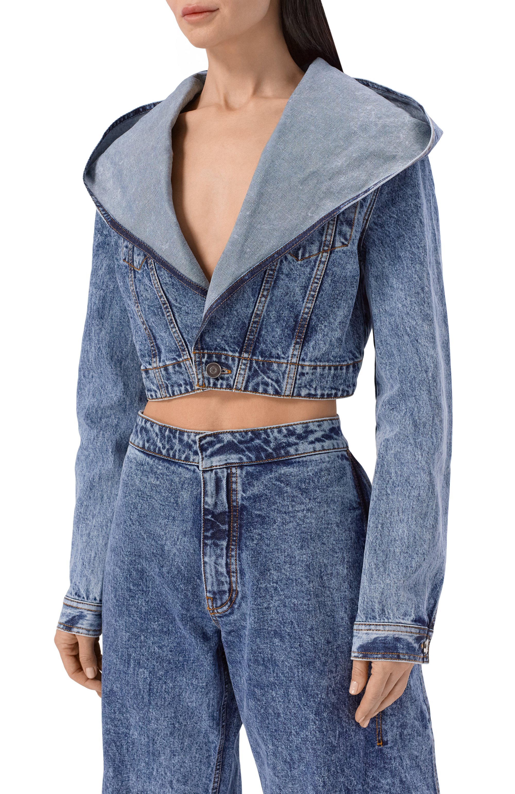 Джинсовая куртка ALAIA, арт. AA9V0306T535C, фото 3