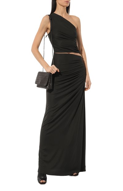 Платье из вискозы BOTTEGA VENETA зеленого цвета по цене 287000 руб., арт. 725668/VKUQ0, фото 2 Платье из вискозы BOTTEGA VENETA, арт. 725668/VKUQ0, фото 2