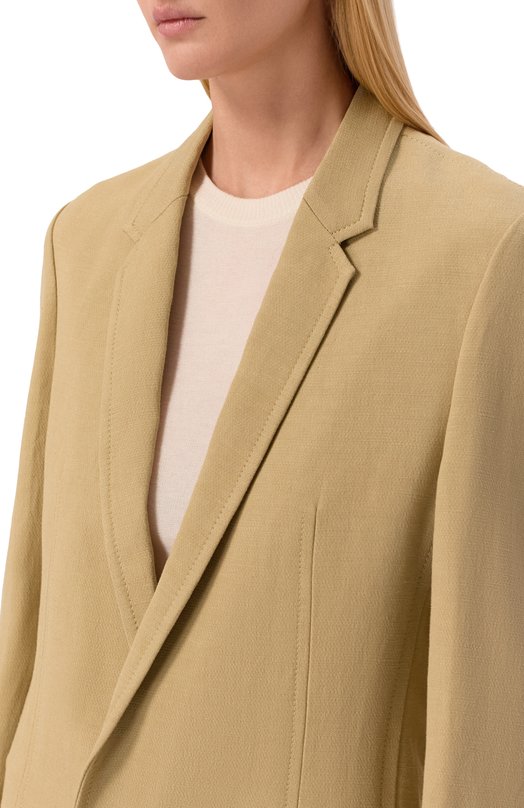 Жакет изо льна и вискозы Petar Petrov S26TJ10 Бежевый  S26TJ10 Фото 5