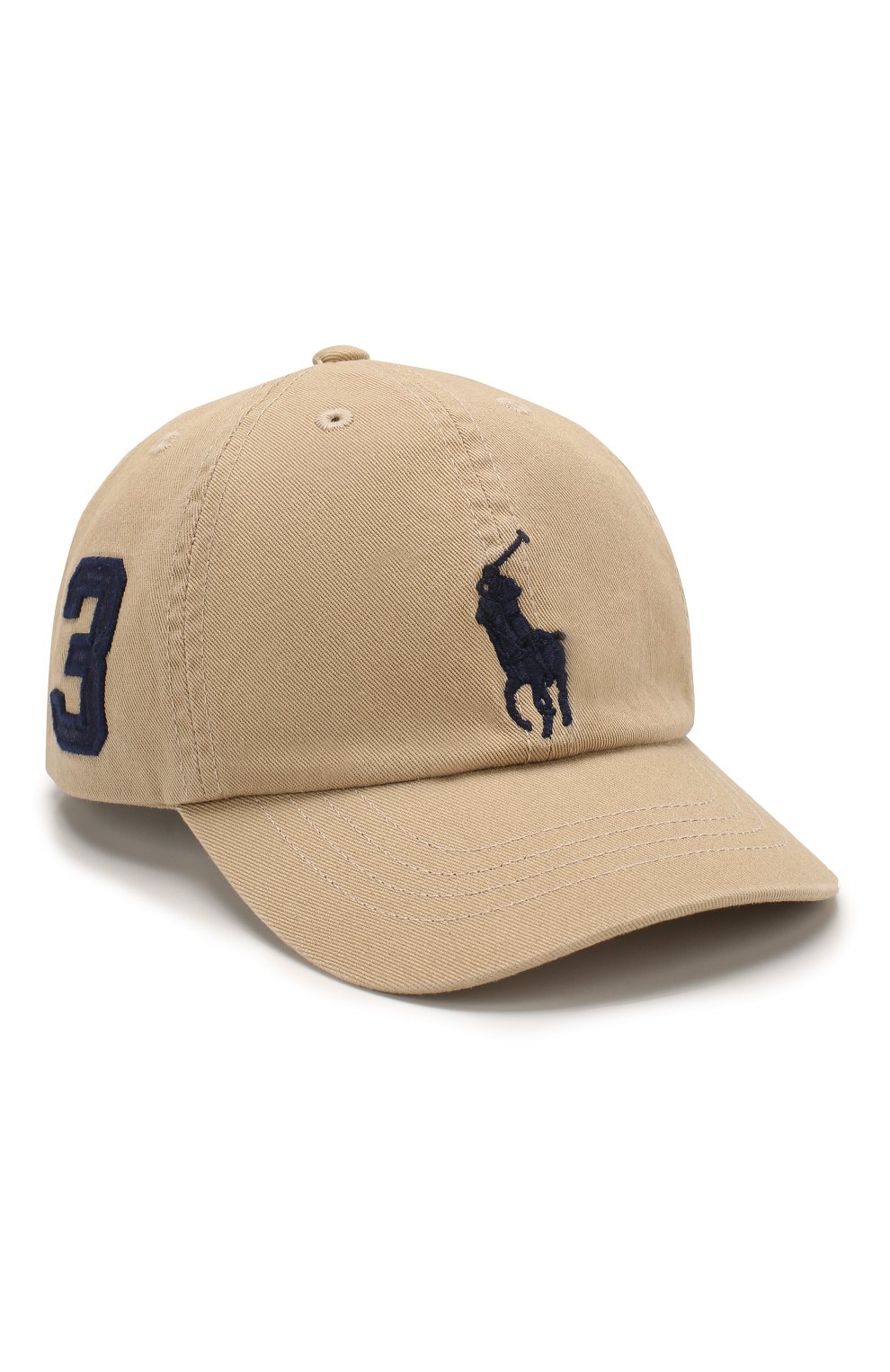 Хлопковая бейсболка POLO RALPH LAUREN бежевого цвета по цене 4660 руб., арт. 322785654, фото 1 Хлопковая бейсболка POLO RALPH LAUREN, арт. 322785654, фото 1