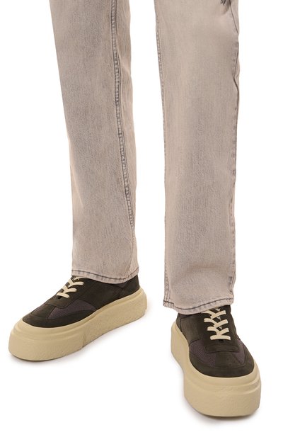 Комбинированные кеды gambetta MM6 хаки цвета по цене 48550 руб., арт. SH3WS0004/P7024, фото 3 Комбинированные кеды gambetta MM6, арт. SH3WS0004/P7024, фото 3