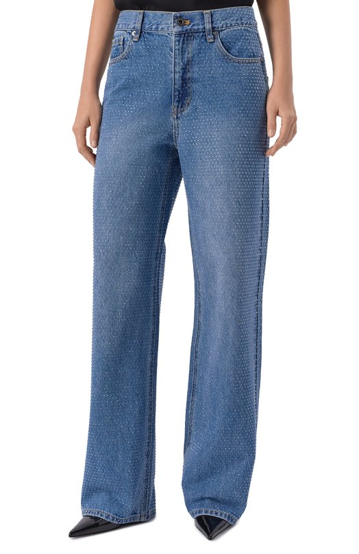 Джинсы с отделкой стразами  self-portrait RS26813PABL Голубой  RS26813PABL Фото 3