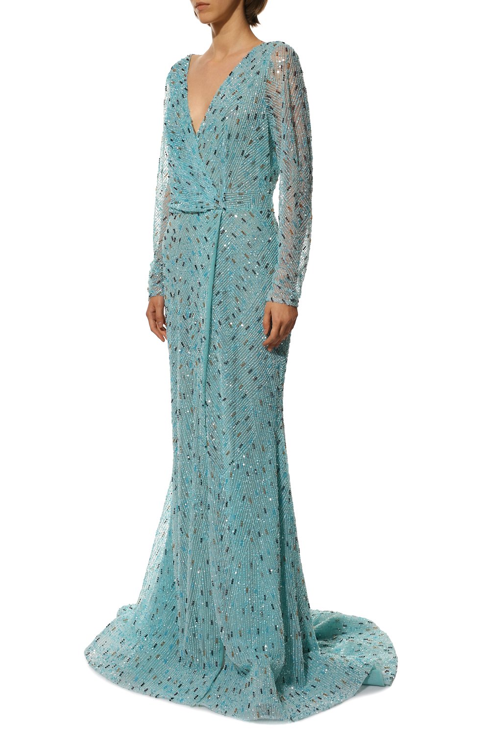 Платье SPERANZA COUTURE бирюзового цвета по цене 430000 руб., арт. SC010, фото 3 Платье SPERANZA COUTURE, арт. SC010, фото 3