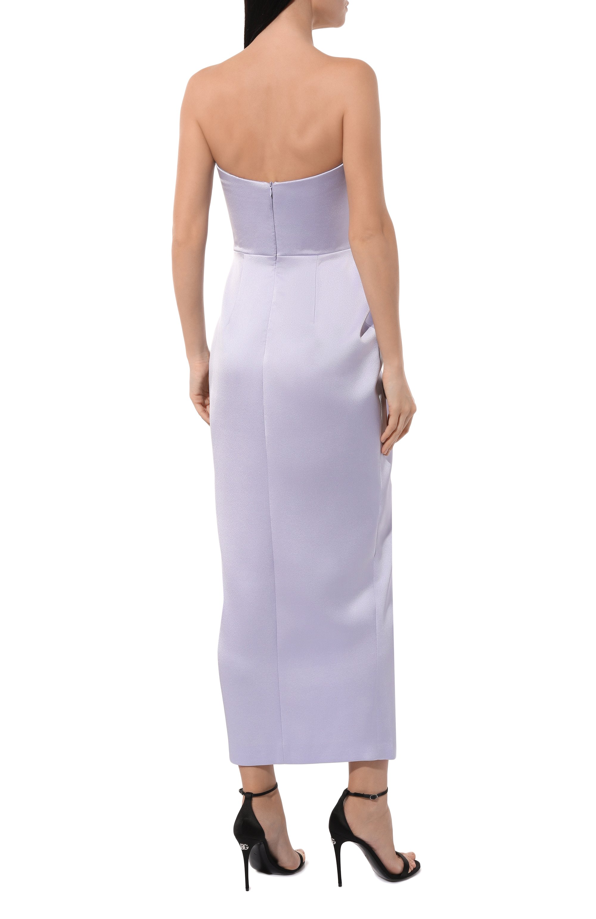 Платье миди из бархата и сатин RASARIO, арт. RS24F010DD024, фото 4