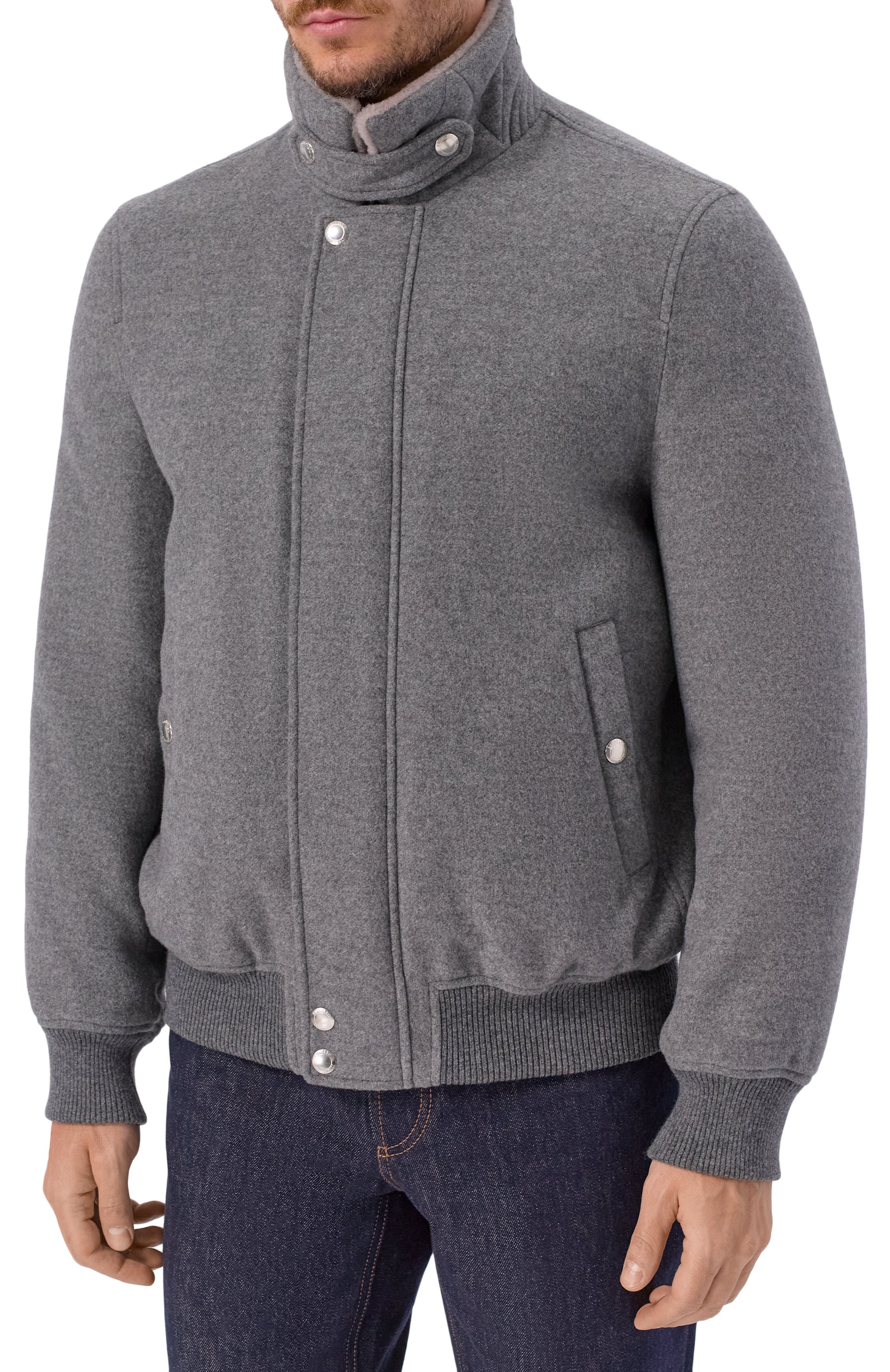 Бомбер с подкладкой из овчины BRUNELLO CUCINELLI серого цвета по цене 1505000 руб., арт. MT4016887, фото 3 Бомбер с подкладкой из овчины BRUNELLO CUCINELLI, арт. MT4016887, фото 3