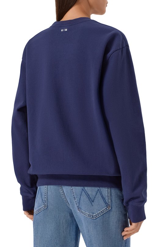 Хлопковый свитшот Sporty & Rich x LA Dodgers Sporty and Rich ST071627667BL106 Синий  ST071627667BL106 Фото 4
