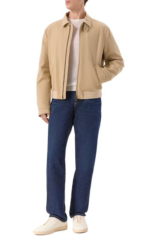 Кожаные кеды Kiton USSA267N0118901 Кремовый  USSA267N0118901 Фото 2