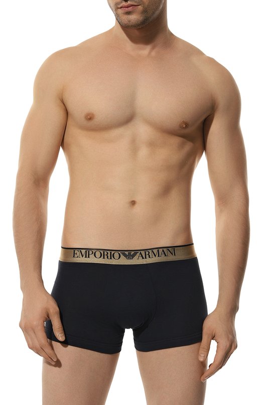 Хлопковые боксеры Emporio Armani 111389/4F512 Синий  111389/4F512 Фото 2