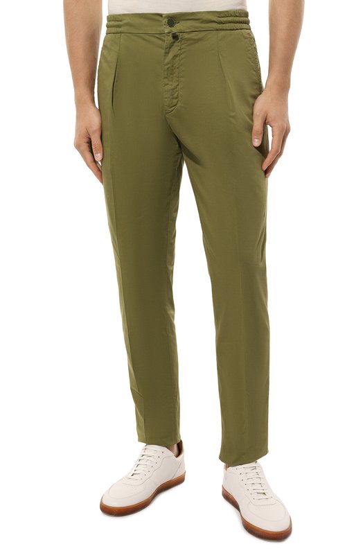 

Хлопковые брюки Kiton, Хаки