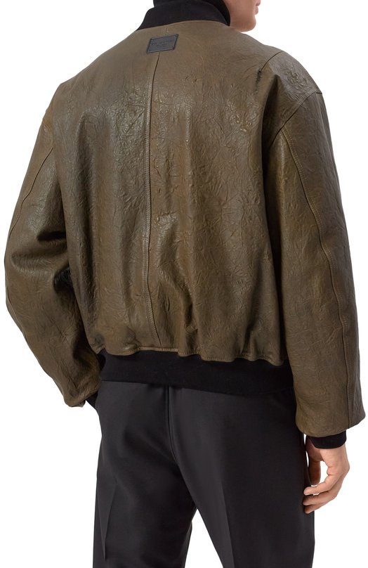Кожаный бомбер Dolce & Gabbana G9BEDL/HULUC Хаки  G9BEDL/HULUC Фото 4