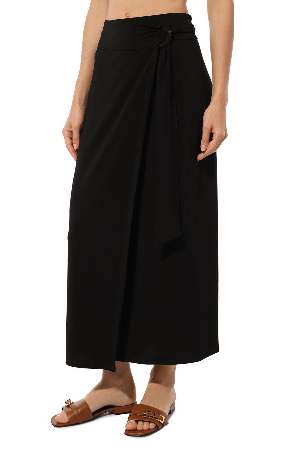 Парео из вискозы WEEKEND MAX MARA черного цвета по цене 27710 руб., арт. BEATO 241669106, фото 3 Парео из вискозы WEEKEND MAX MARA, арт. BEATO 241669106, фото 3