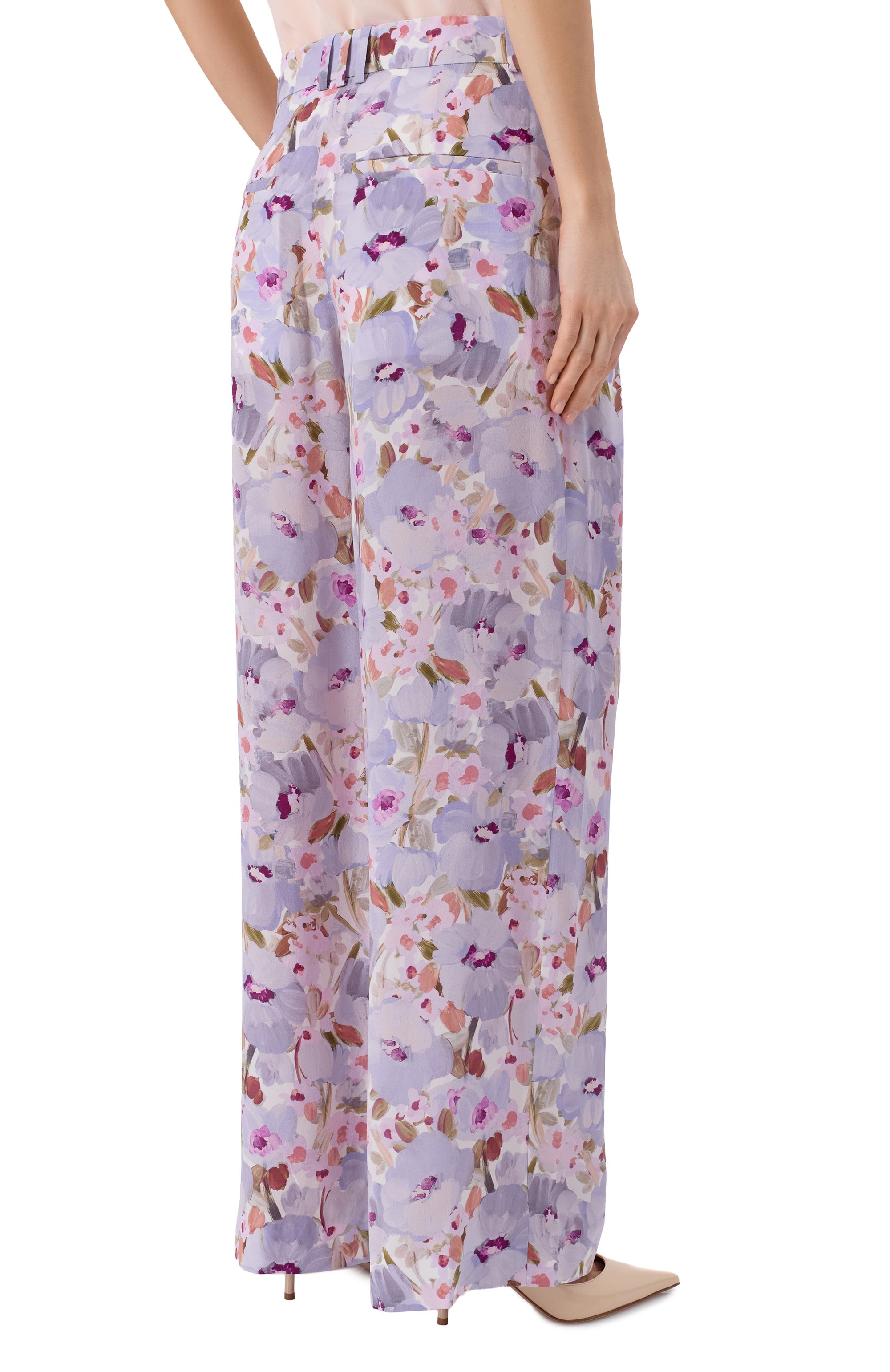 Шелковые брюки BALMAIN, арт. GF1PN215/SF37, фото 4