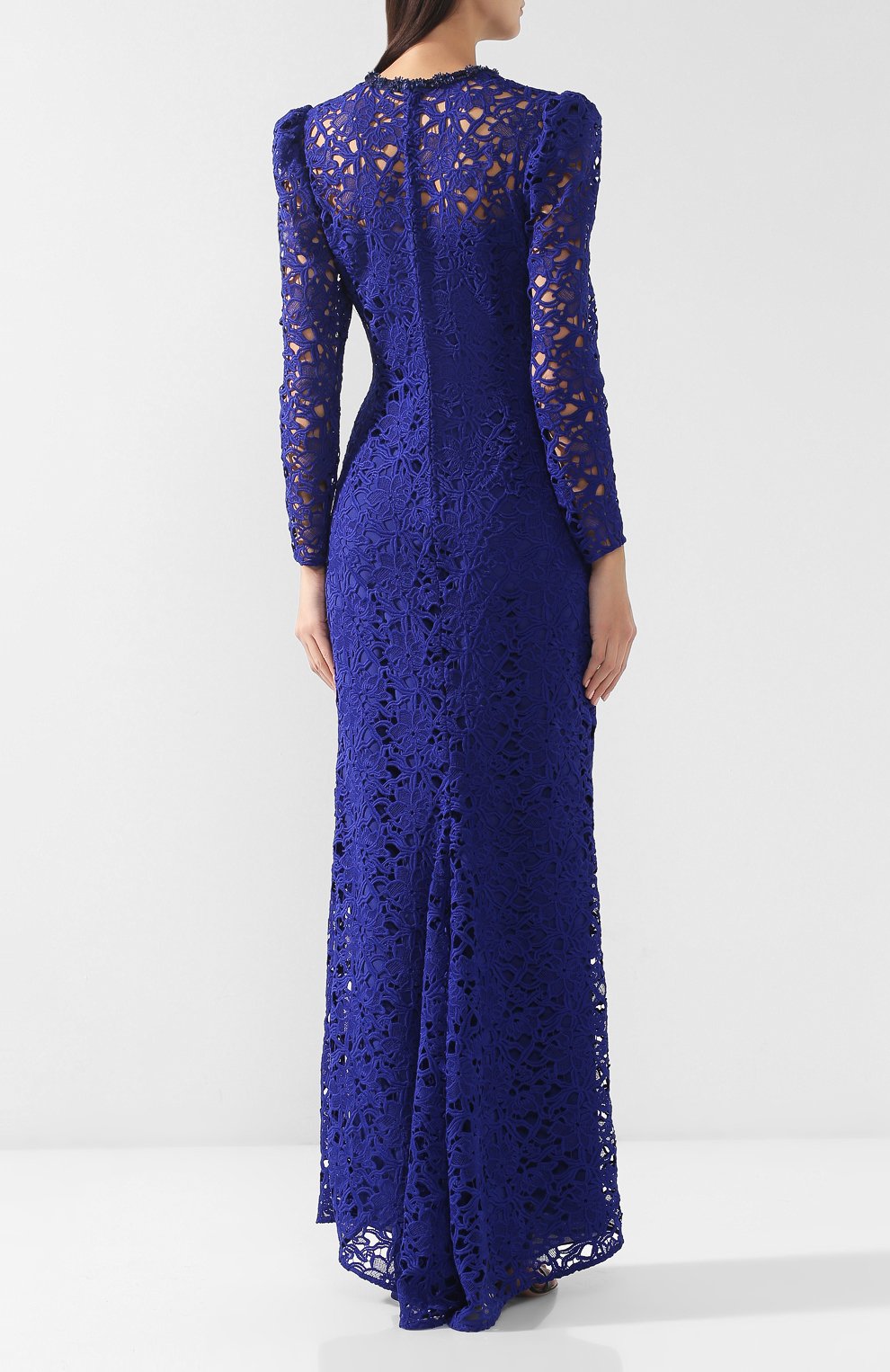 Кружевное платье-макси ESCADA синего цвета по цене 385000 руб., арт. 5028578, фото 4 Кружевное платье-макси ESCADA, арт. 5028578, фото 4