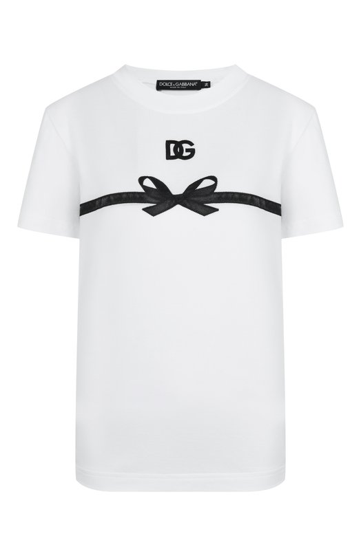 Хлопковая футболка Dolce & Gabbana F8V42Z/GDC6B Белый F8V42Z/GDC6B