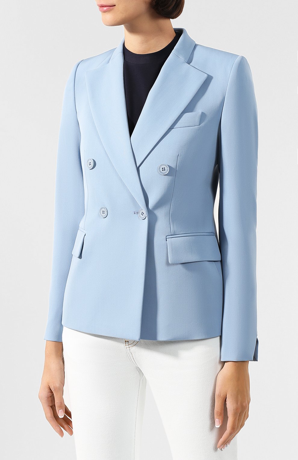 Шерстяной жакет STELLA MCCARTNEY голубого цвета по цене 122000 руб., арт. 599638/SNB48, фото 3 Шерстяной жакет STELLA MCCARTNEY, арт. 599638/SNB48, фото 3
