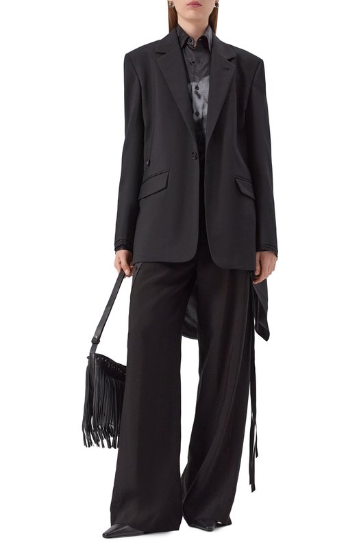 Шерстяной жакет Ann Demeulemeester B0013157/FA646 Чёрный  B0013157/FA646 Фото 2