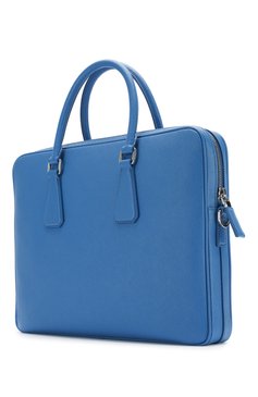 Мужская кожаная сумка для ноутбука PRADA синего цвета, арт. 2VE368-9Z2-F0NOF | Фото 3 (Ремень/цепочка: На ремешке; Материал: Натуральная кожа; Статус проверки: Проверена категория, Проверено; Размер: large)
