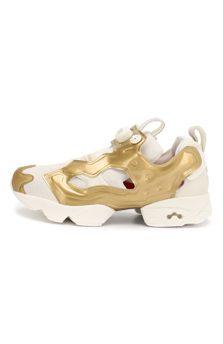 Мужские комбинированные кроссовки instapump fury REEBOK золотого цвета, арт. DV8272 | Фото 3 (Подошва: Плоская; Материал внешний: Текстиль, Натуральная кожа; Статус проверки: Проверено, Проверена категория; Стили: Спорт; Материал утеплителя: Без утеплителя; Драгоценные камни: Проставлено; Материал сплава: Проверено, Проставлено)