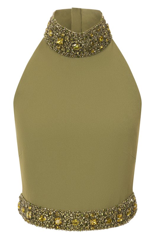 Топ с отделкой бисером  Zuhair Murad RTP25051/CRCA016 Зелёный RTP25051/CRCA016
