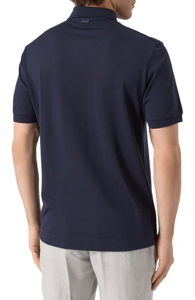 Поло из хлопка и шелка ZEGNA, арт. F786/UF341A9, фото 4
