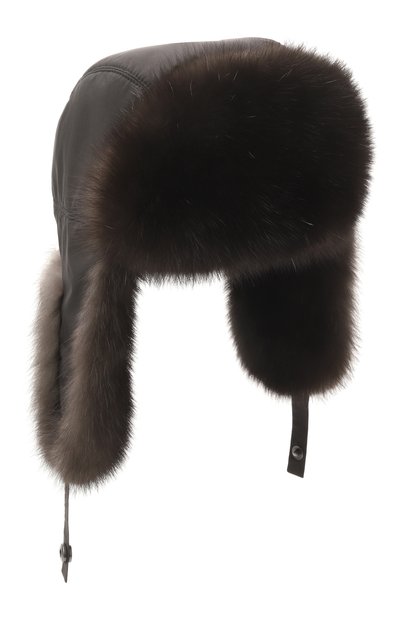Мужская шапка-ушанка antistorm с отделкой из соболя BLACK SABLE, арт. BS-MНASP-EB