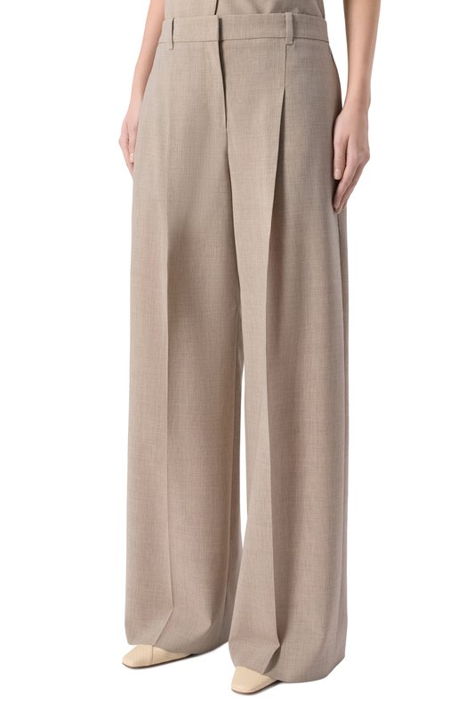 Шерстяные брюки BOSS 50554965 Бежевый  50554965 Фото 3