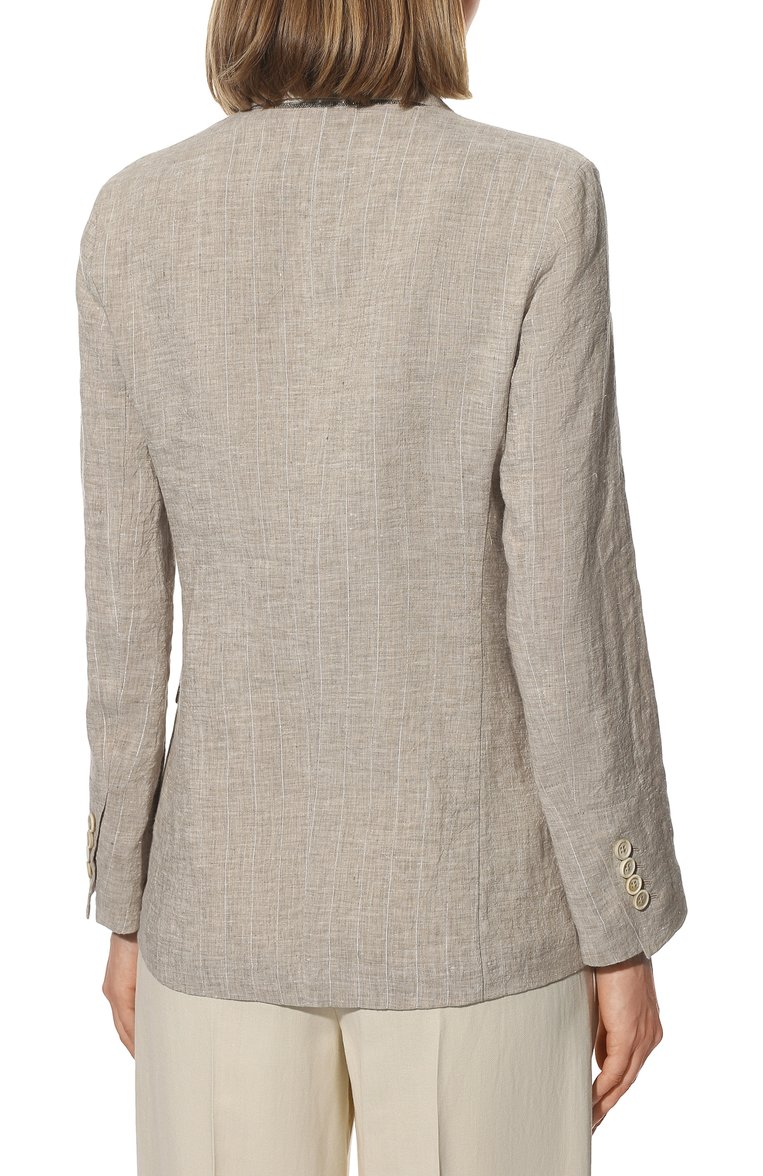 Льняной жакет BRUNELLO CUCINELLI, арт. MH597RL206, фото 4