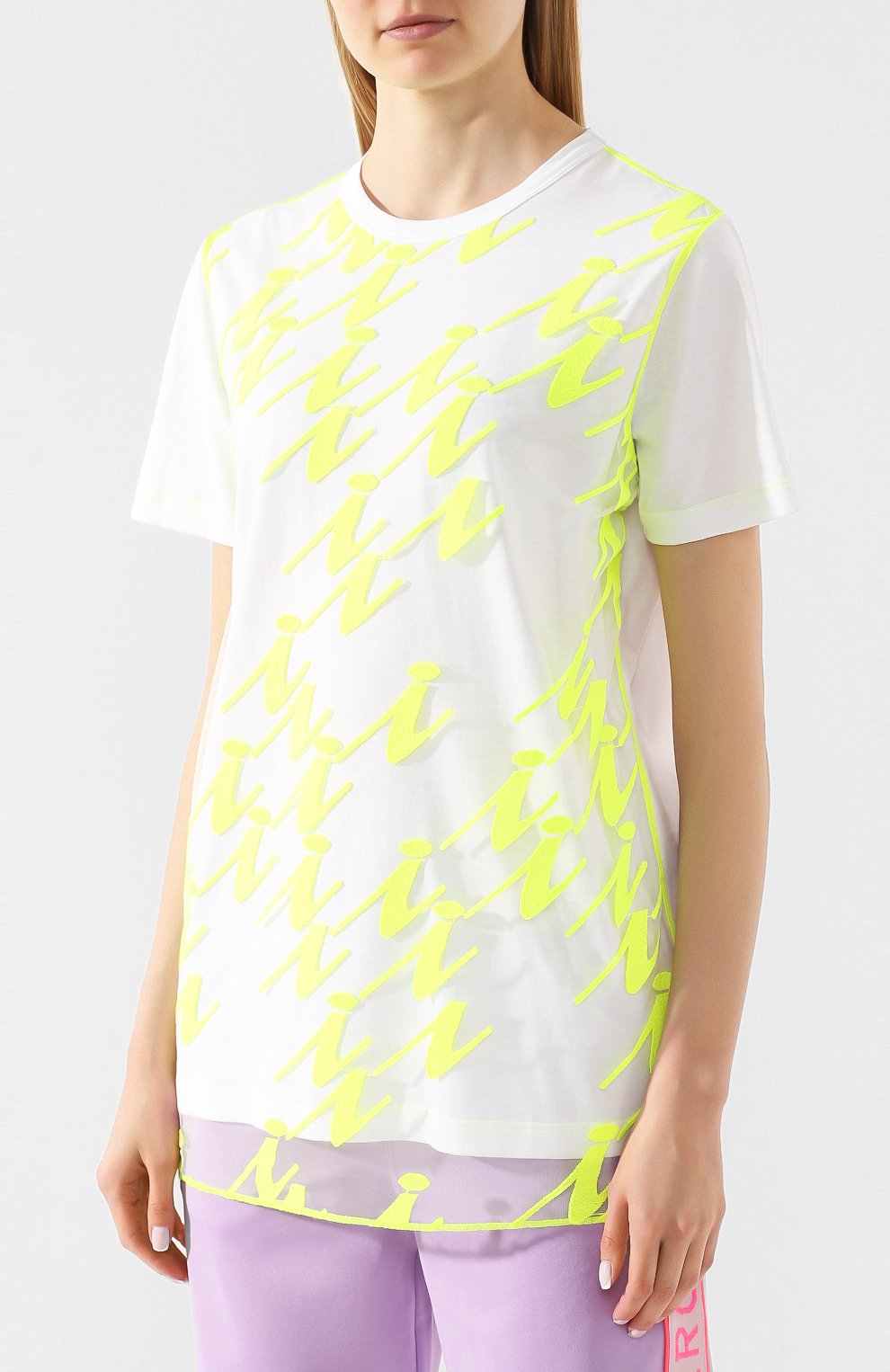 Хлопковая футболка ICEBERG белого цвета по цене 42550 руб., арт. 20E I2S0/F021/4157, фото 3 Хлопковая футболка ICEBERG, арт. 20E I2S0/F021/4157, фото 3