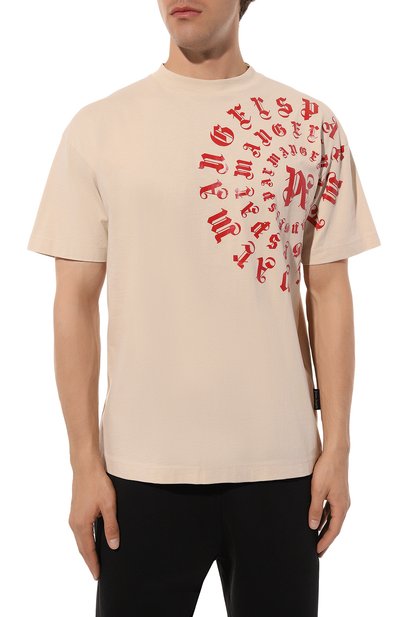 Хлопковая футболка PALM ANGELS, арт. PMAA001F24JER001, фото 3