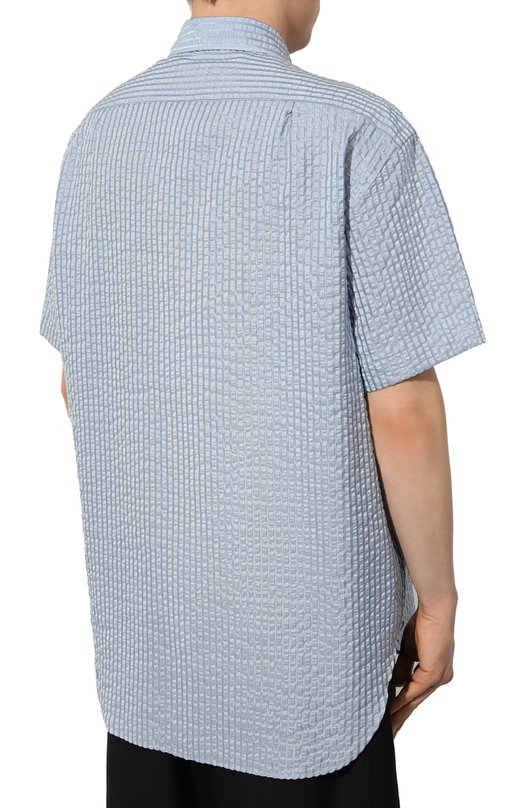 Рубашка из хлопка и шелка Giorgio Armani 4SGCC099/T04S7 Голубой  4SGCC099/T04S7 Фото 4