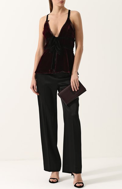 Приталенный бархатный топ с v-образным вырезом CAMI NYC, арт. KARA, фото 2